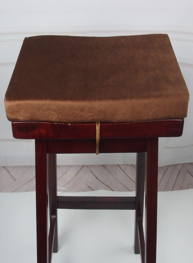 Augld 2 Pack Washable Stool Cushion for Saddle Stool Non-Slip Rectangle Padded Bar Stool Cover 9.5"x18" Coffee - Image 3